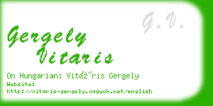 gergely vitaris business card